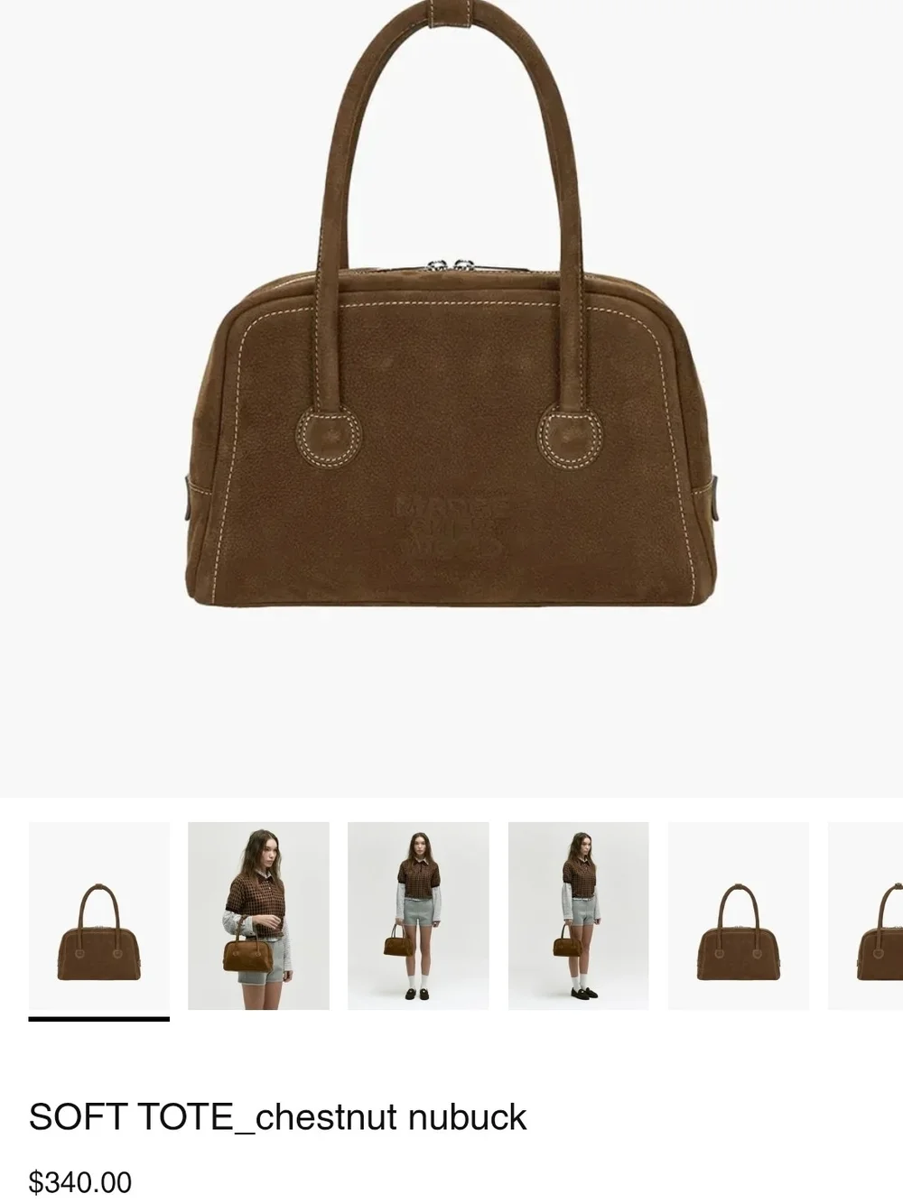 Marge Sherwood Soft Tote - Chestnut Nubuck